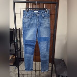 Vintage Levis, Womens Vintage High Rise Skinny Patchwork Denim